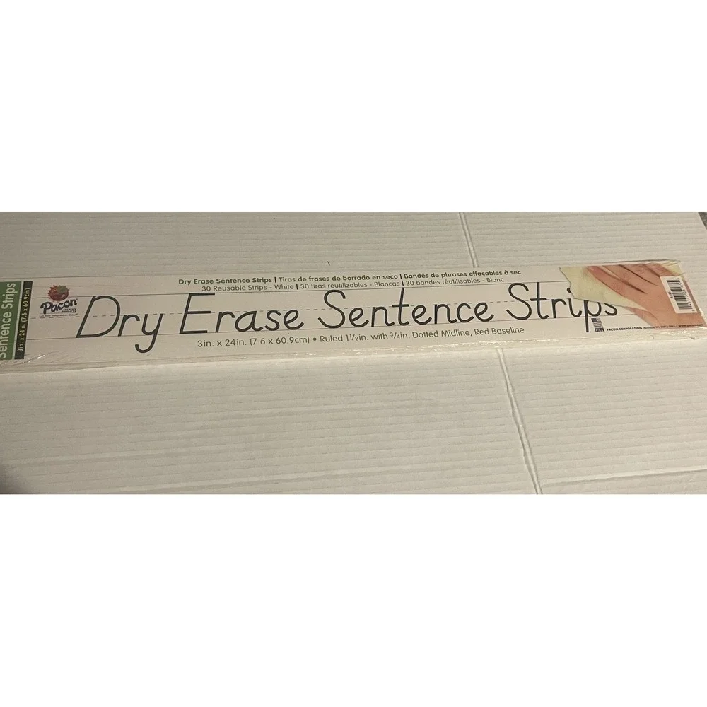 Pacon 30-pack Dry Erase Sentence Strips 3